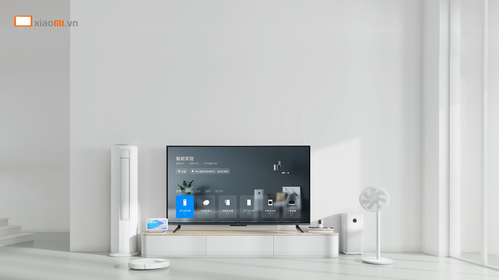 Tivi Xiaomi EA55 2022 thích hợp lắp đặt trong bất cứ không gian nào với thiết kế tối giản và sang trọng