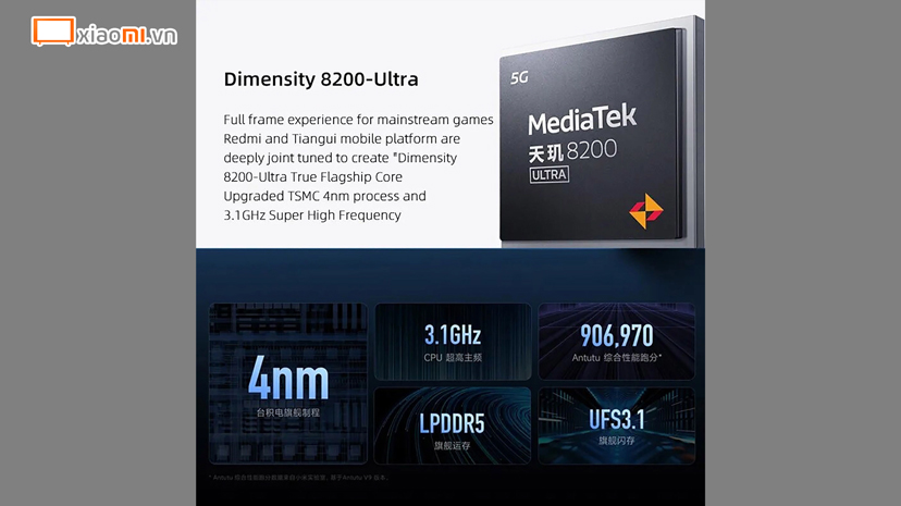 con chip Dimensity 8200 được sử dụng trên Xiaomi CV3 với hiệu năng cực khủng.jpg
