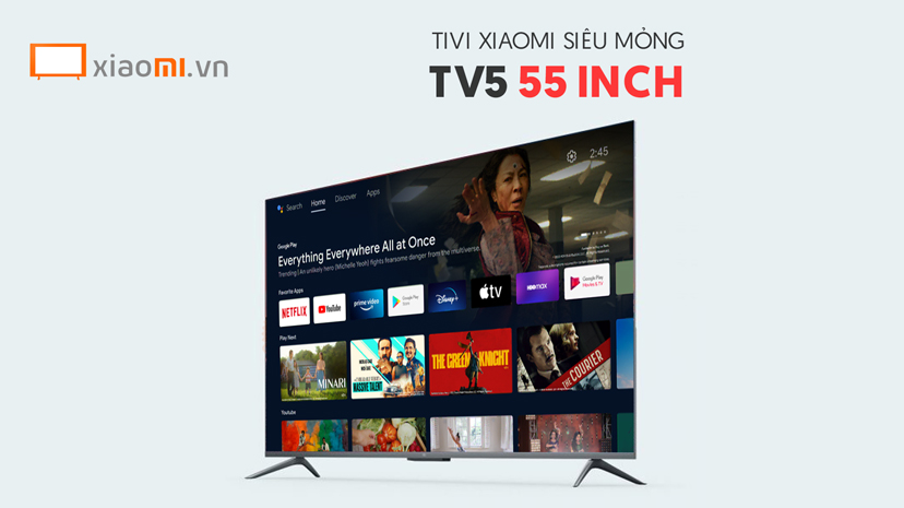 kho ứng dụng và nội dung giải trí khổng lồ của tivi xiaomi tv5 siêu mỏng.jpg